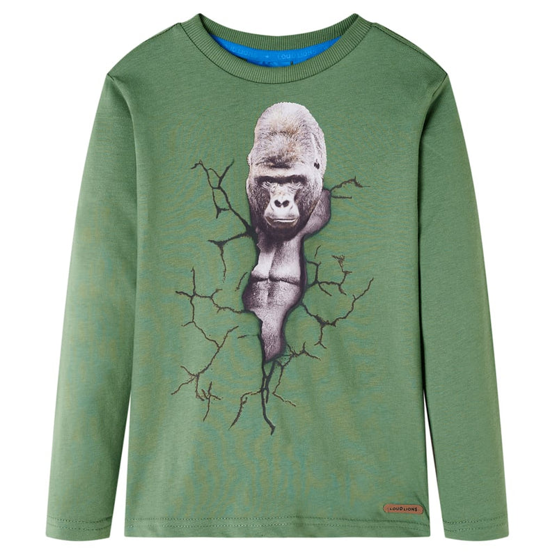 Load image into Gallery viewer, VidaXL Kindershirt met lange mouwen 140 lichtkakikleurig

