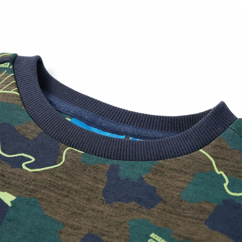 Load image into Gallery viewer, VidaXL Kindershirt 128 gemêleerd donkerkakikleurig
