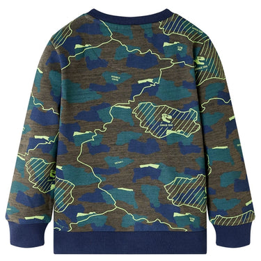 Vidaxl kindershirt 140 gemêleerd donkerkakikleurig