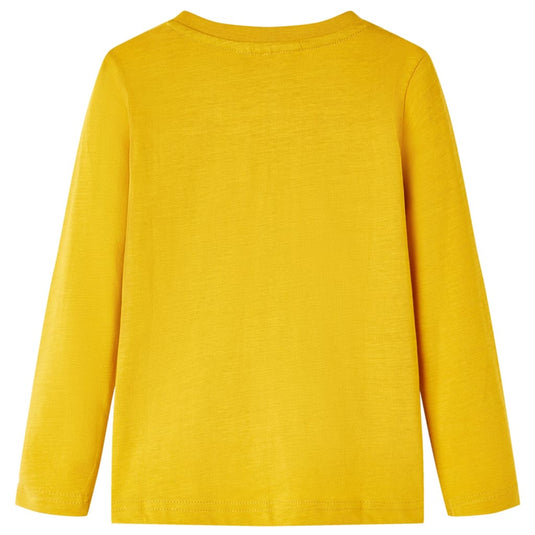 VidaXL Kindershirt met lange mouwen 140 okerkleurig