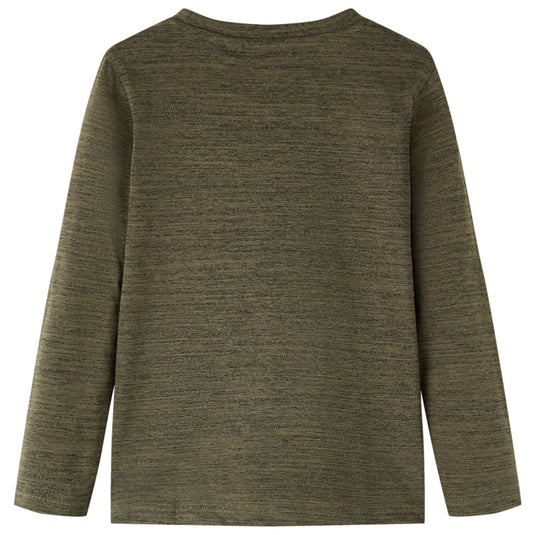Vidaxl kindershirt met lange mouwen 104 gemêleerd kakikleurig