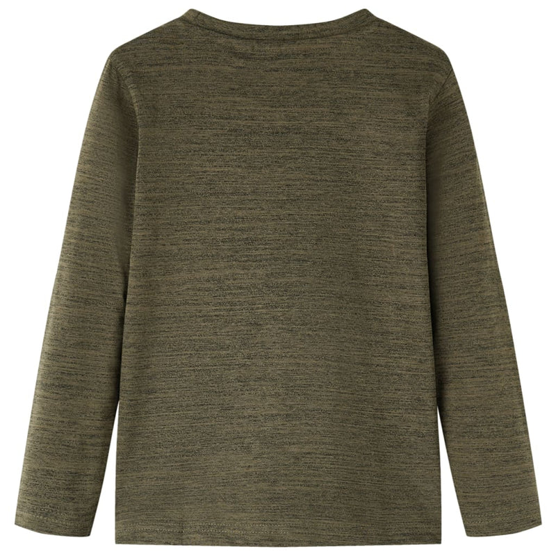 Load image into Gallery viewer, Vidaxl kindershirt met lange mouwen 116 gemêleerd kakikleurig
