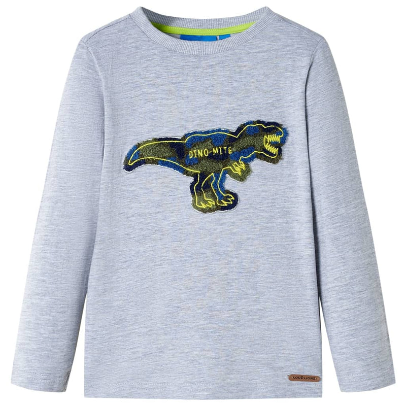 Load image into Gallery viewer, Vidaxl kindershirt met lange mouwen 104 gemêleerd grijs
