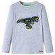 Vidaxl kindershirt met lange mouwen 104 gemêleerd grijs
