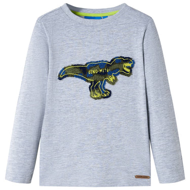 Vidaxl kindershirt met lange mouwen 128 gemêleerd grijs