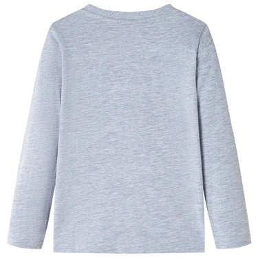 Vidaxl kindershirt met lange mouwen 128 gemêleerd grijs