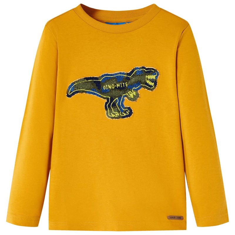 Load image into Gallery viewer, VidaXL Kindershirt met lange mouwen 92 okerkleurig
