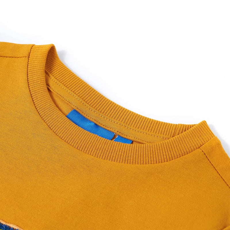 Load image into Gallery viewer, Vidaxl kindershirt met lange mouwen 116 okerkleurig
