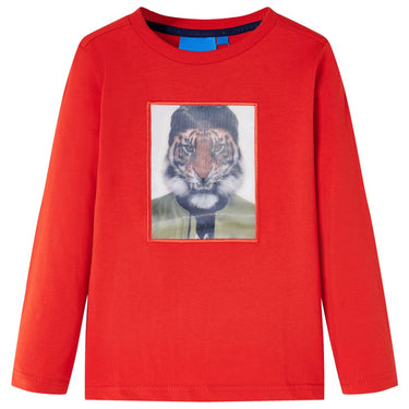 Vidaxl kindershirt met lange mouwen 128 rood