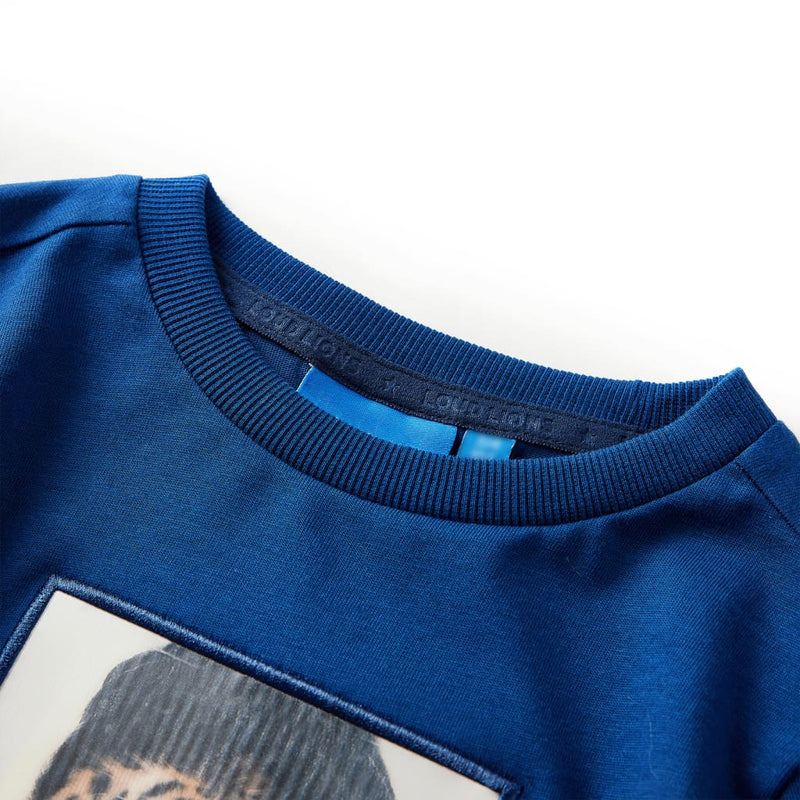 Load image into Gallery viewer, Vidaxl kindershirt met lange mouwen 140 donkerblauw
