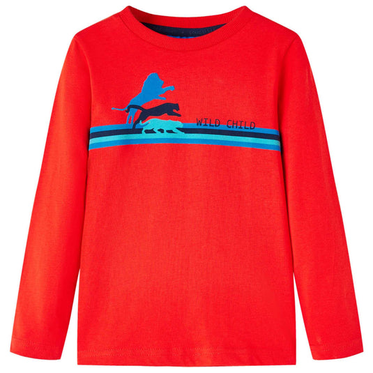Vidaxl kindershirt met lange mouwen 104 rood