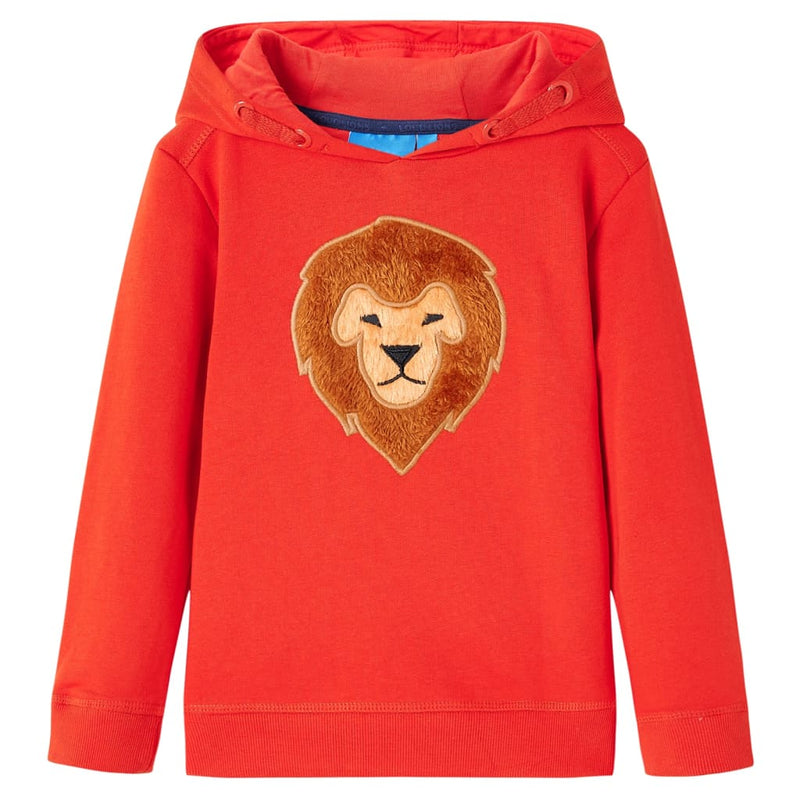 Load image into Gallery viewer, Vidaxl kindertrui met capuchon 128 rood

