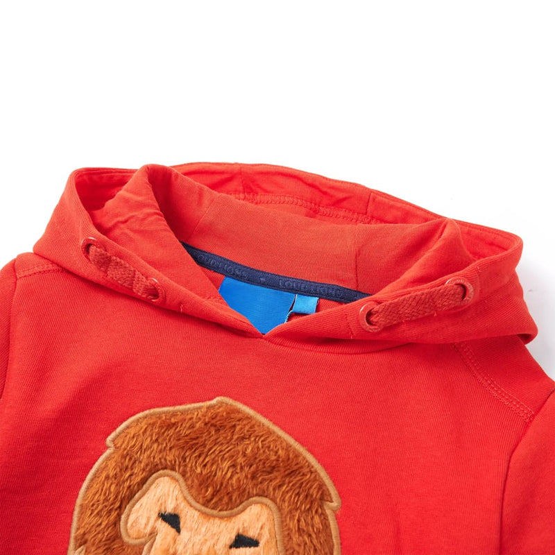 Load image into Gallery viewer, Vidaxl kindertrui met capuchon 128 rood
