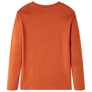 Vidaxl kindershirt met lange mouwen 92 lichtroestkleurig
