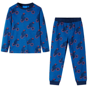 Vidaxl kinderpyjama met lange mouwen 92 petroleumkleurig