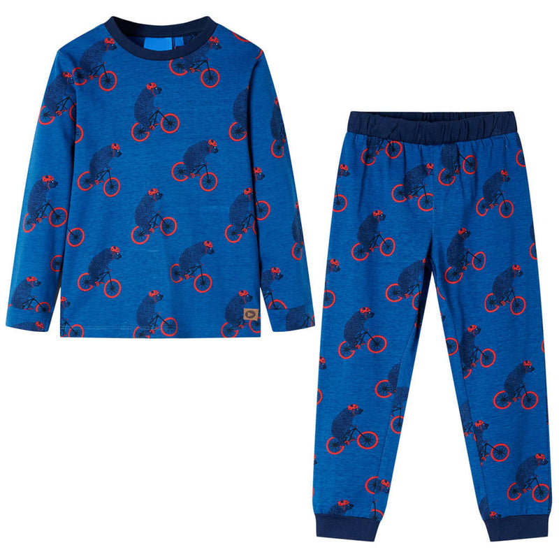 Load image into Gallery viewer, Vidaxl kinderpyjama met lange mouwen 92 petroleumkleurig
