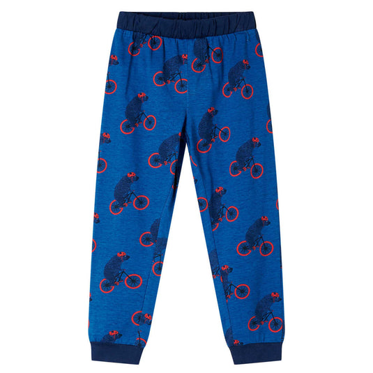 Vidaxl kinderpyjama met lange mouwen 92 petroleumkleurig