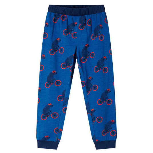 Vidaxl kinderpyjama met lange mouwen 140 petroleumkleurig