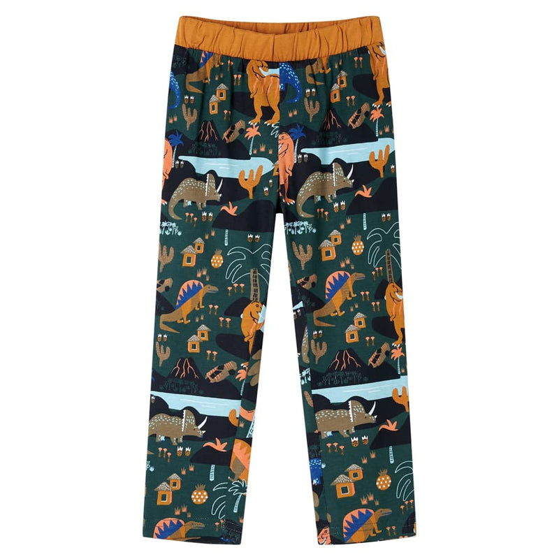 Load image into Gallery viewer, Vidaxl kinderpyjama met lange mouwen 104 donkergroen
