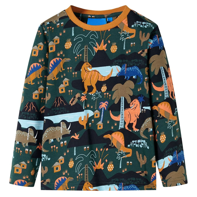 Load image into Gallery viewer, Vidaxl kinderpyjama met lange mouwen 140 donkergroen
