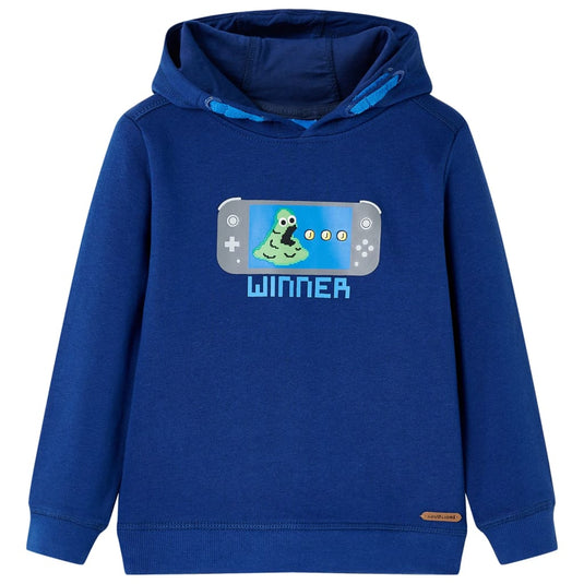 Vidaxl kindertrui met capuchon 104 donkerblauw