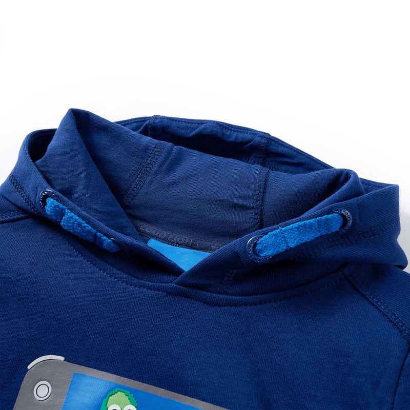 Load image into Gallery viewer, Vidaxl kindertrui met capuchon 104 donkerblauw
