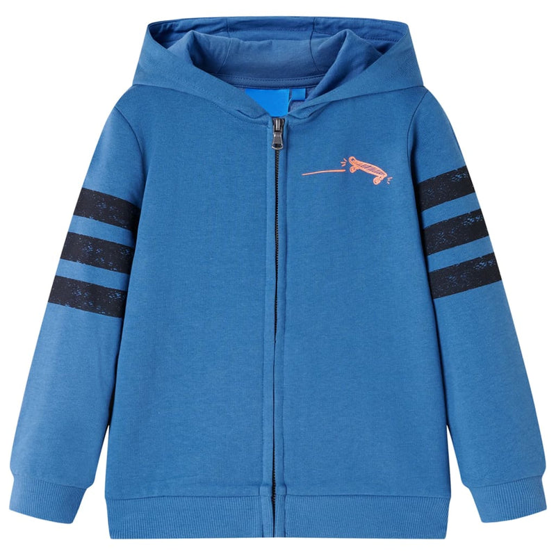 Load image into Gallery viewer, Vidaxl kindervest met capuchon 116 blauw
