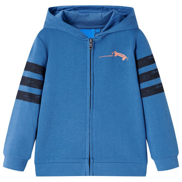 Vidaxl kindervest met capuchon 128 blauw