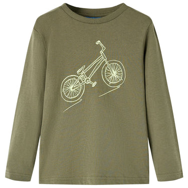 Vidaxl kindershirt met lange mouwen 116 kakikleurig