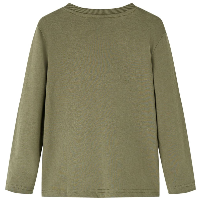 Load image into Gallery viewer, VidaXL Kindershirt met lange mouwen 128 kakikleurig
