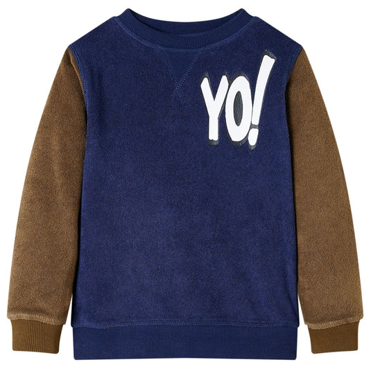 VidaXL Kindertrui 128 donkermarineblauw