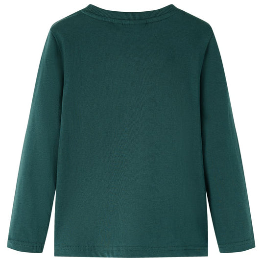 Vidaxl kindershirt met lange mouwen 116 donkergroen
