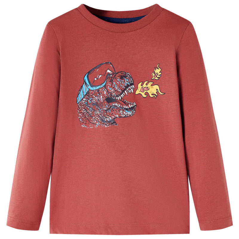 Load image into Gallery viewer, Vidaxl kindershirt met lange mouwen 104 roodbruin
