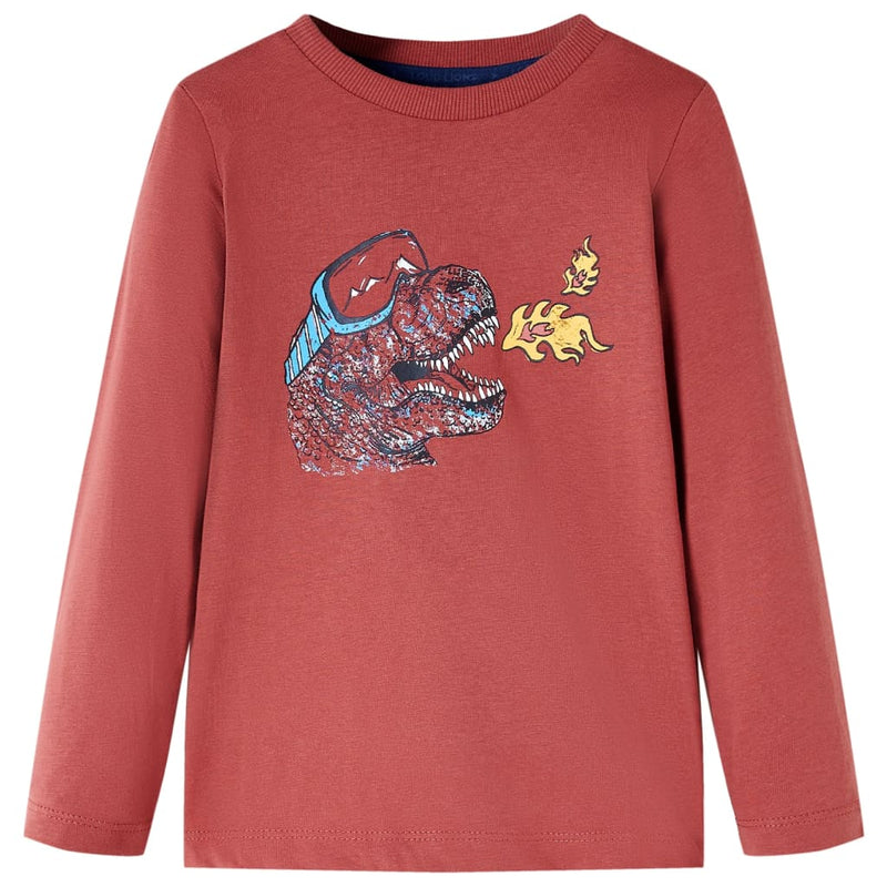 Load image into Gallery viewer, Vidaxl kindershirt met lange mouwen 140 roodbruin
