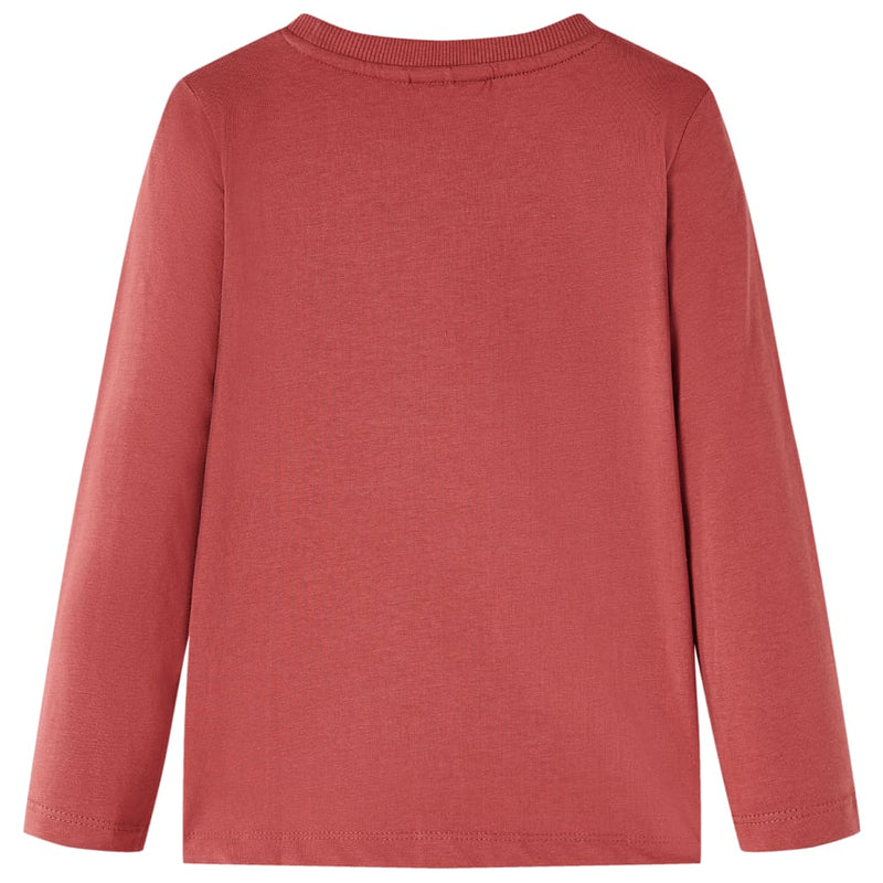 Load image into Gallery viewer, Vidaxl kindershirt met lange mouwen 140 roodbruin
