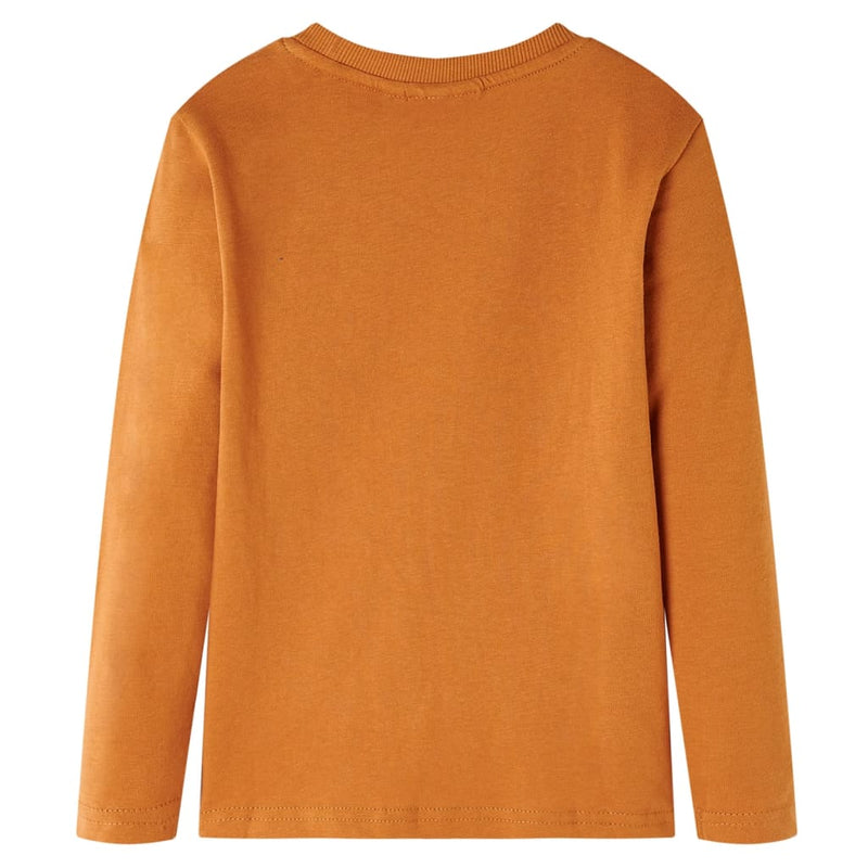 Load image into Gallery viewer, VidaXL Kindershirt met lange mouwen 104 donkerokerkleurig

