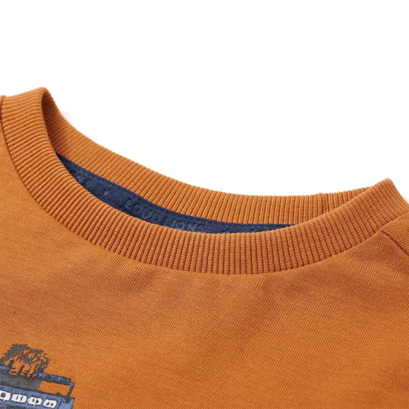 Load image into Gallery viewer, VidaXL Kindershirt met lange mouwen 104 donkerokerkleurig
