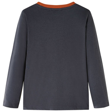 Vidaxl kindershirt met lange mouwen 104 antracietkleurig