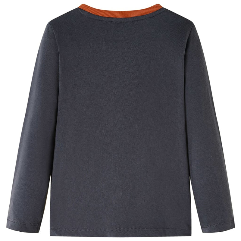 Load image into Gallery viewer, VidaXL Kindershirt met lange mouwen 104 antracietkleurig
