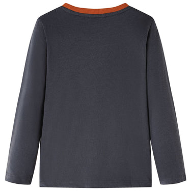 Vidaxl kindershirt met lange mouwen 116 antracietkleurig