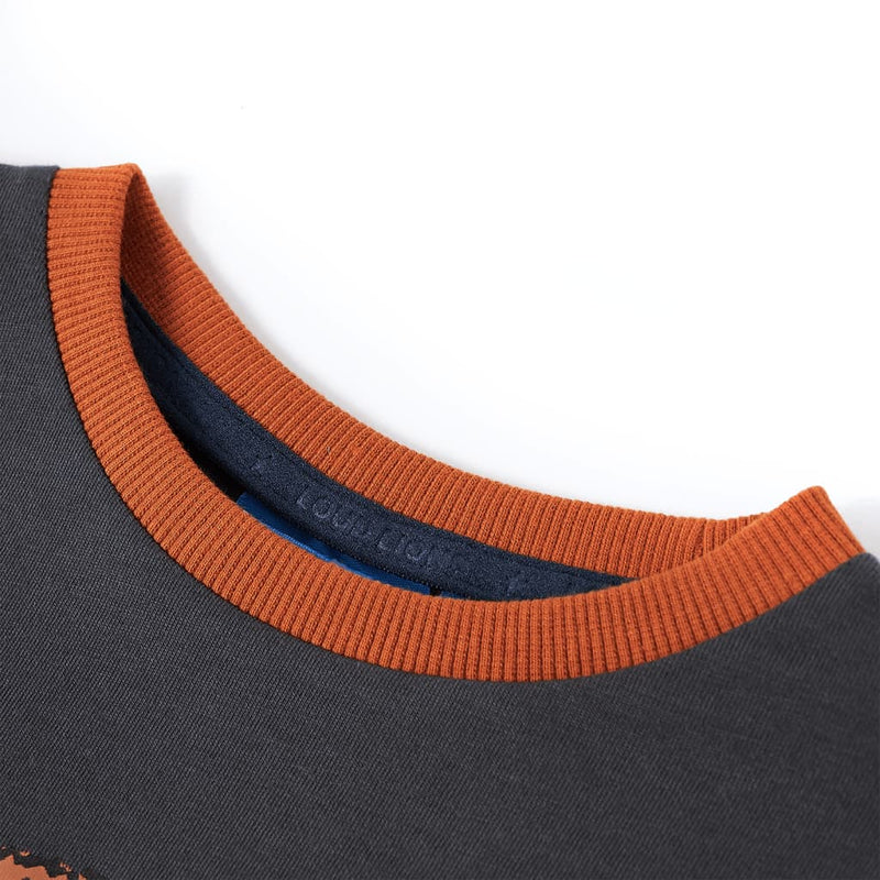 Load image into Gallery viewer, VidaXL Kindershirt met lange mouwen 140 antracietkleurig
