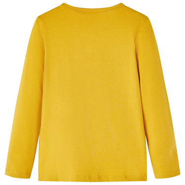 Vidaxl kindershirt met lange mouwen 128 donker okerkleurig