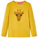 Vidaxl kindershirt met lange mouwen 140 donker okerkleurig