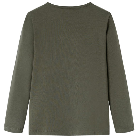 Vidaxl kindershirt met lange mouwen 140 kakikleurig