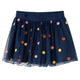 VidaXL Kinderrokje met tule en stippen 116 marineblauw