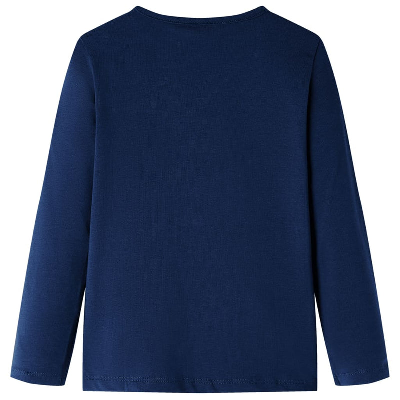 Load image into Gallery viewer, Vidaxl kindershirt met lange mouwen 104 marineblauw
