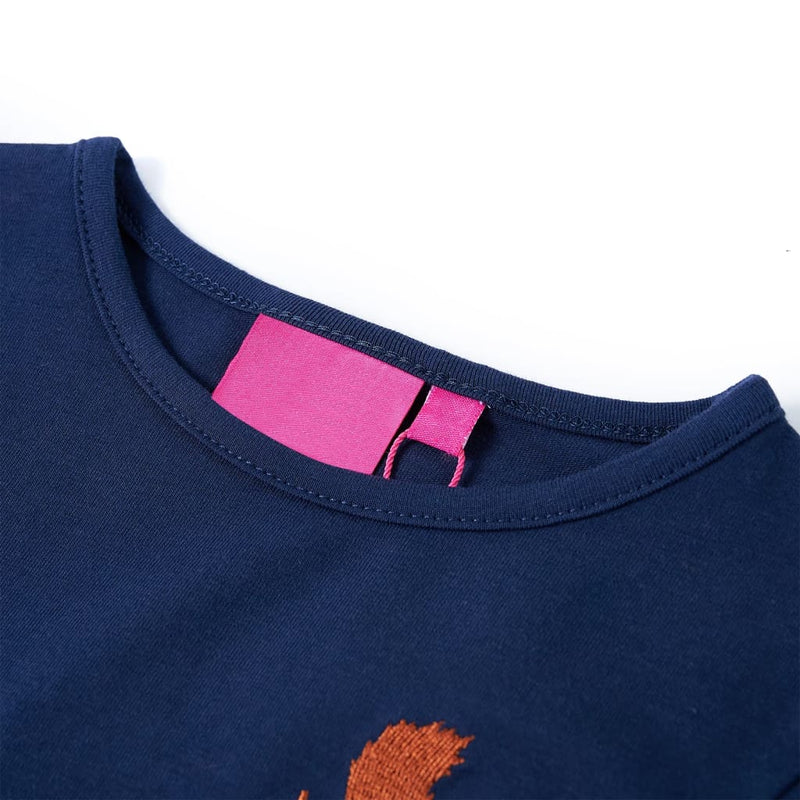 Load image into Gallery viewer, Vidaxl kindershirt met lange mouwen 128 marineblauw
