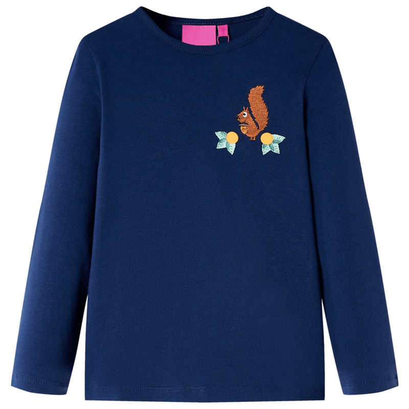 Load image into Gallery viewer, Vidaxl kindershirt met lange mouwen 140 marineblauw
