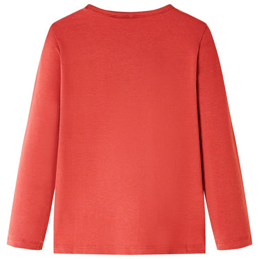 Vidaxl kindershirt met lange mouwen 116 roodbruin