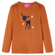 Vidaxl kindershirt met lange mouwen 116 cognackleurig